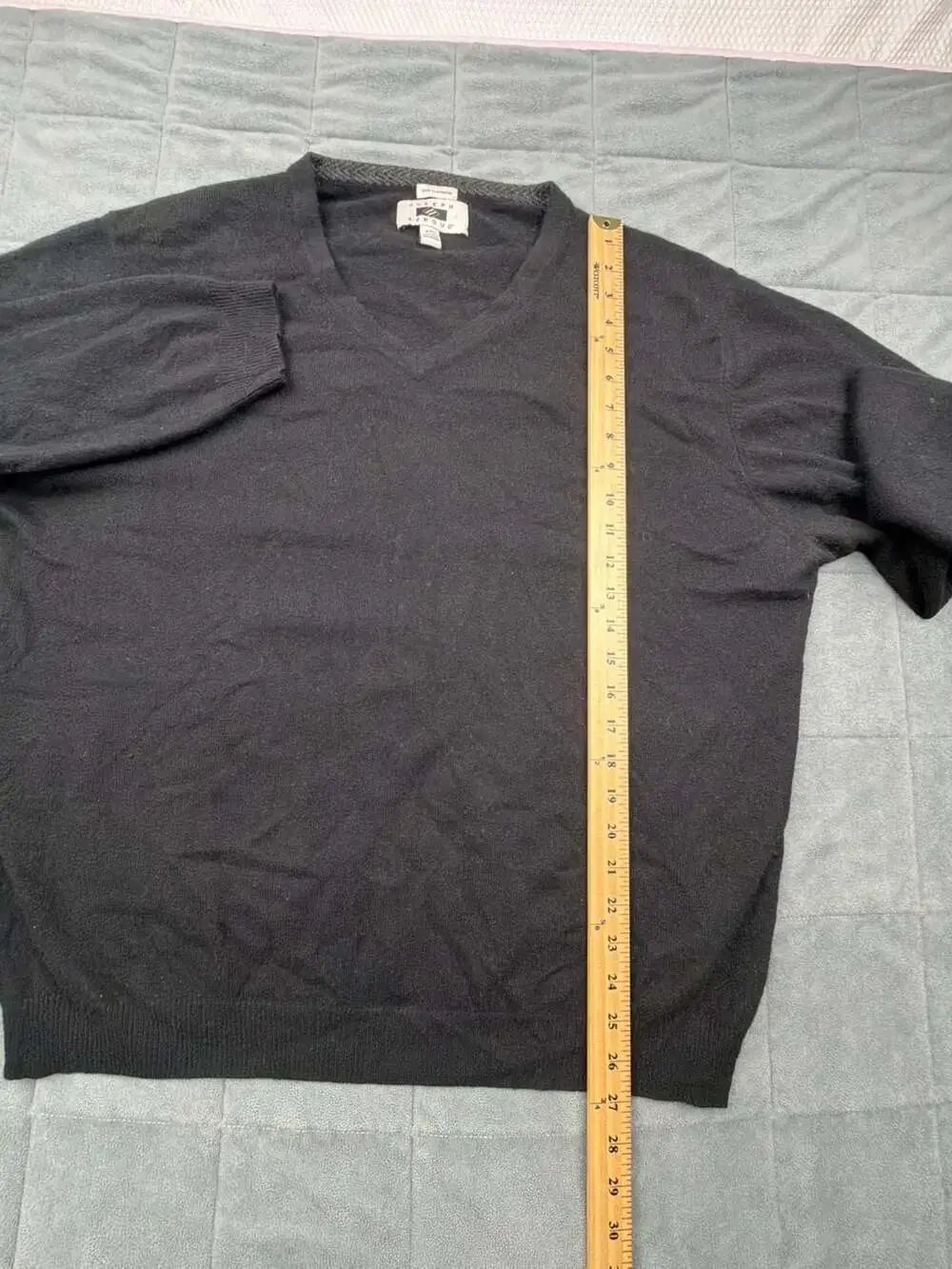 Joseph Abboud Men's Black 100% Cashmere V-Neck Sweater Size XXL